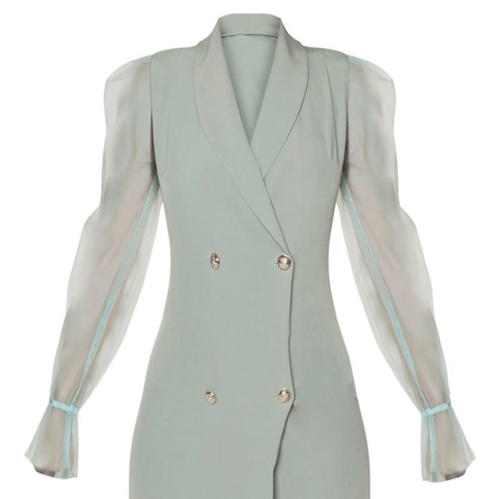 PLT Sage green blazer dress